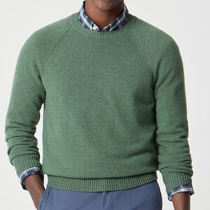 NWT Mens J Crew Supersoft Lambswool Blend Crewneck Sweater M $98 Forest Green